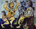 Dos faunos y desnudo 1938 Pablo Picasso